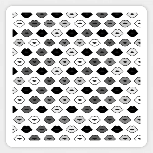 Lips White Pattern Sticker